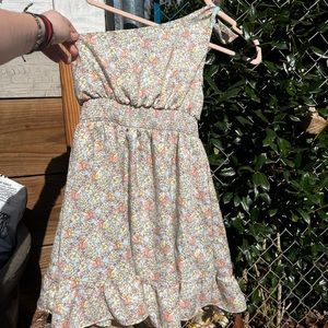 Altar’d state blue, pink and white floral print dress